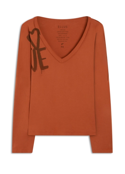 Blusa Ellus Rock Star Goiaba