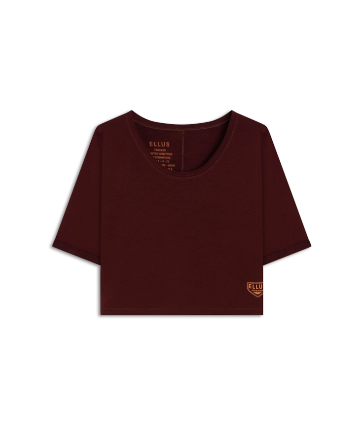 Blusa Ellus Shield Patch Bordeaux