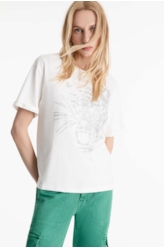 Blusa Ellus Tiger Boxy Off White