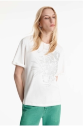 Blusa Ellus Tiger Boxy Off White
