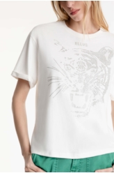 Blusa Ellus Tiger Boxy Off White
