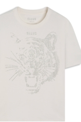 Blusa Ellus Tiger Boxy Off White