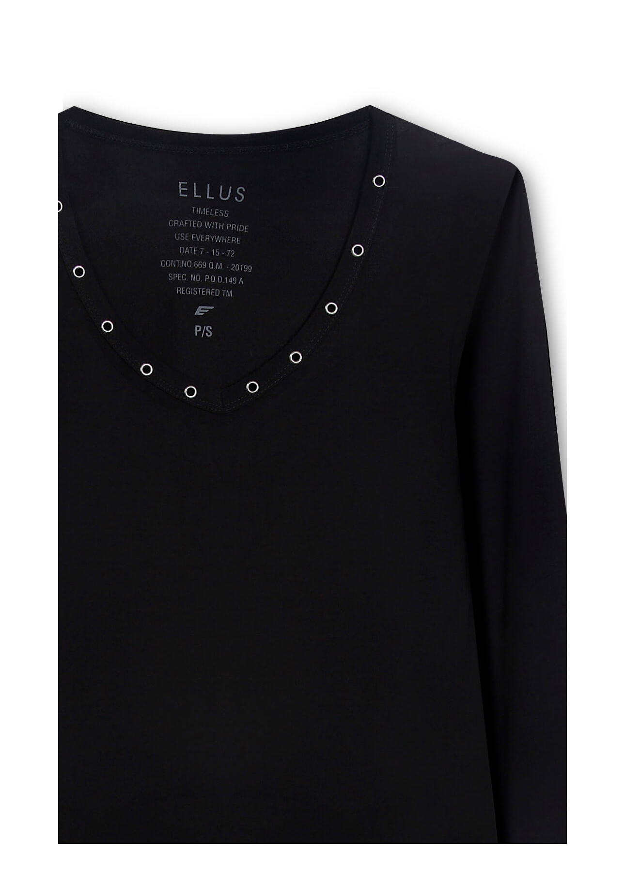 Blusa Ellus Tricot Eyelets Preto