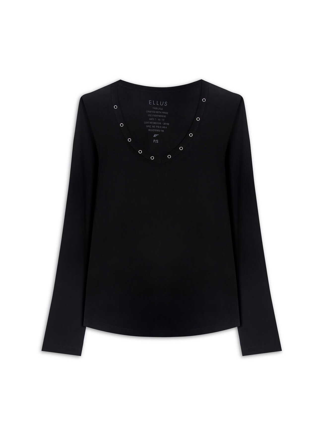 Blusa Ellus Tricot Eyelets Preto