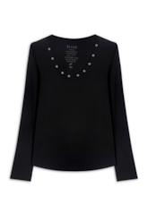 Blusa Ellus Tricot Eyelets Preto