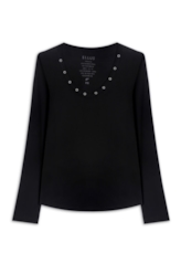 Blusa Ellus Tricot Eyelets Preto