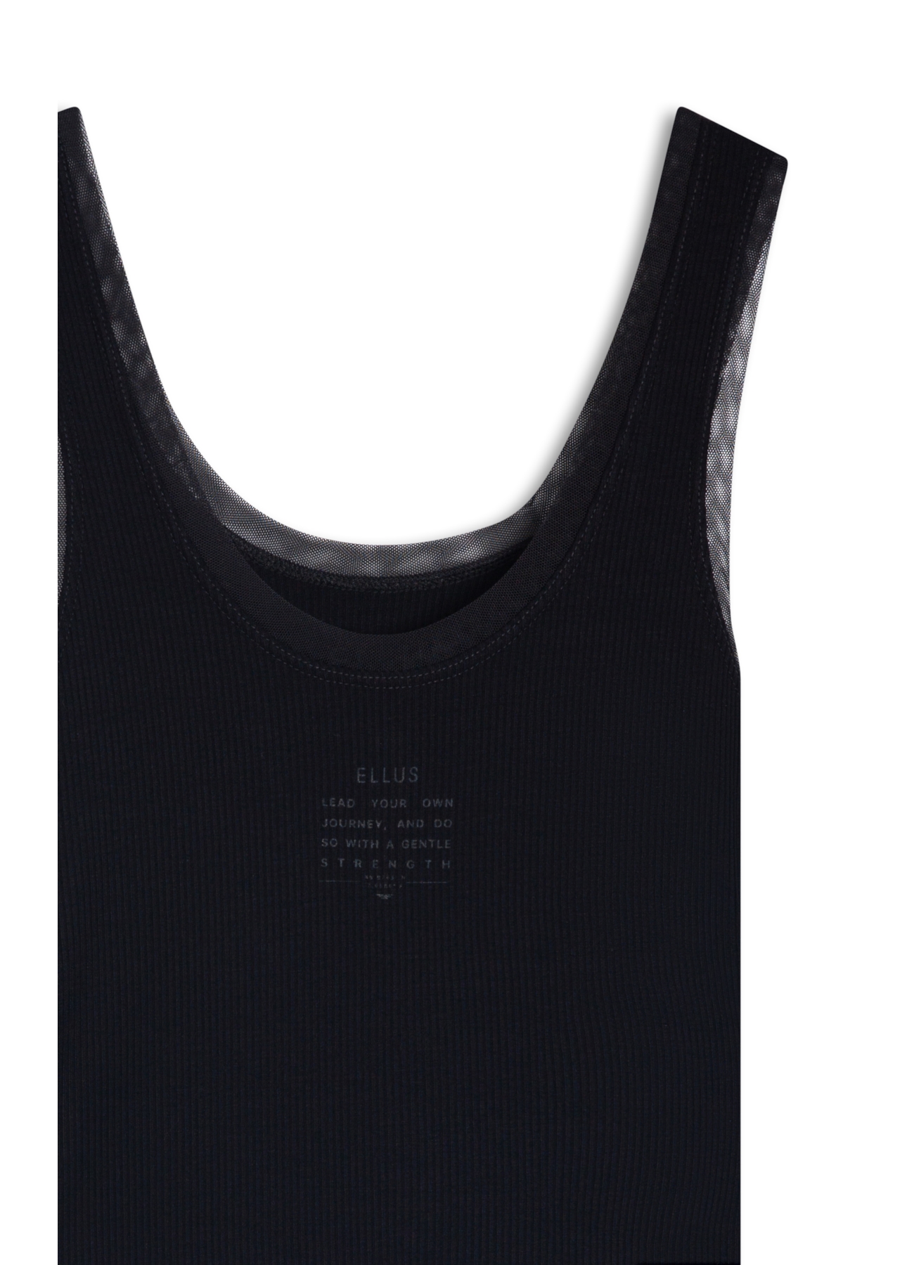 Blusa Ellus Tule Details Regata Preto