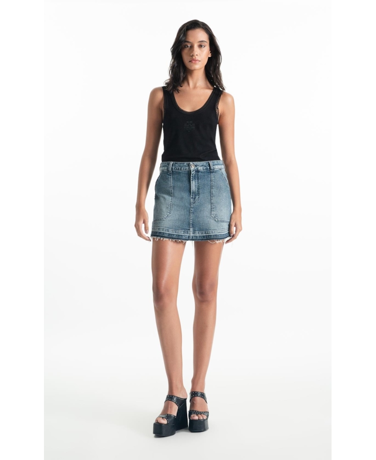 Blusa Ellus Tule Details Regata Preto