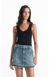 Blusa Ellus Tule Details Regata Preto