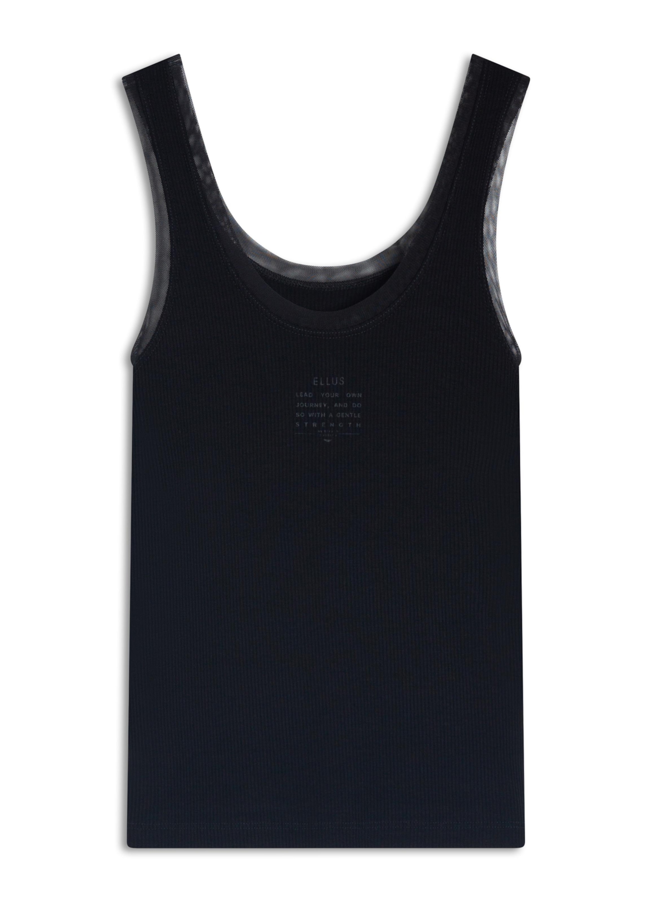 Blusa Ellus Tule Details Regata Preto