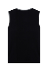 Blusa Ellus Tule Details Regata Recortes Preto