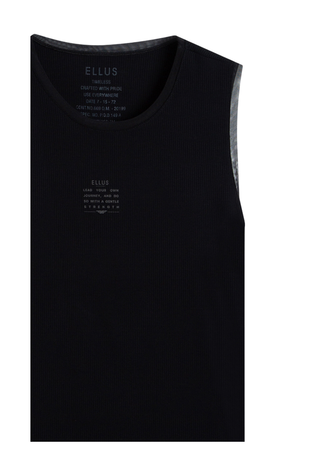 Blusa Ellus Tule Details Regata Recortes Preto