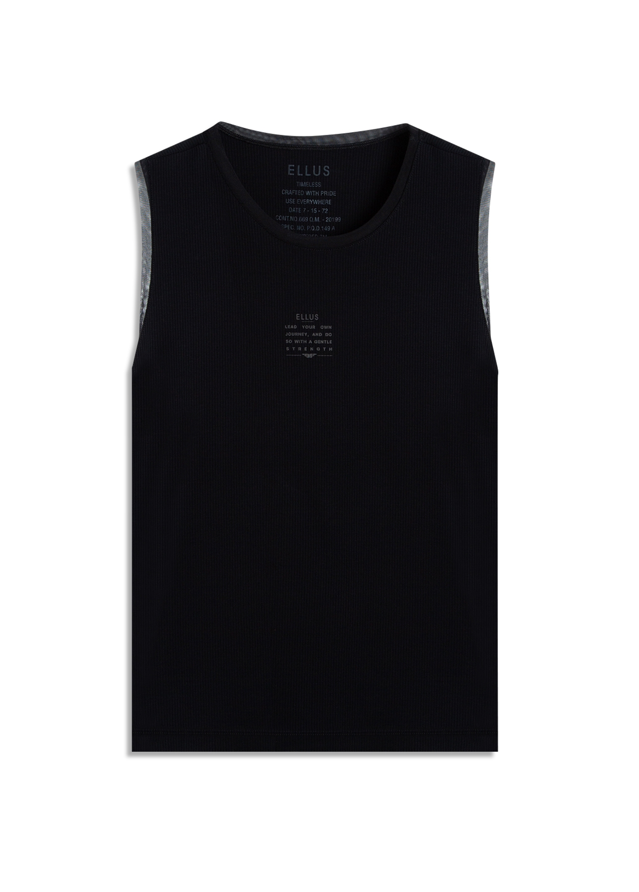 Blusa Ellus Tule Details Regata Recortes Preto