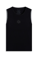 Blusa Ellus Tule Details Regata Recortes Preto