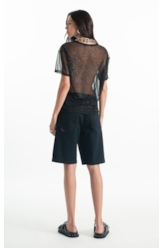 Blusa Ellus Tule Glitter Preto