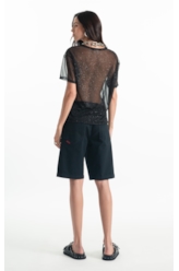Blusa Ellus Tule Glitter Preto