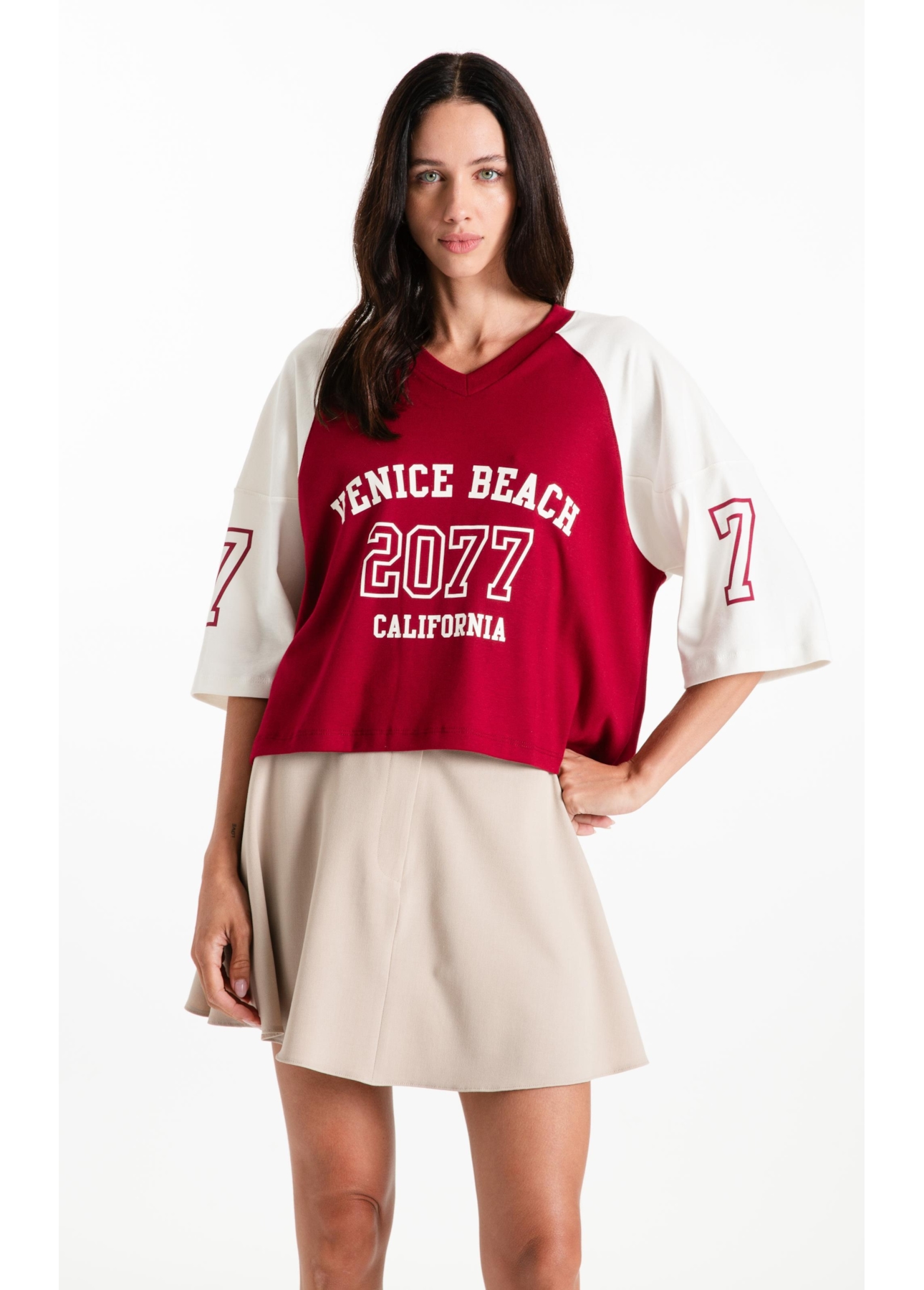 Blusa Ellus Venice Beach Raglan Vinho