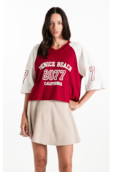 Blusa Ellus Venice Beach Raglan Vinho