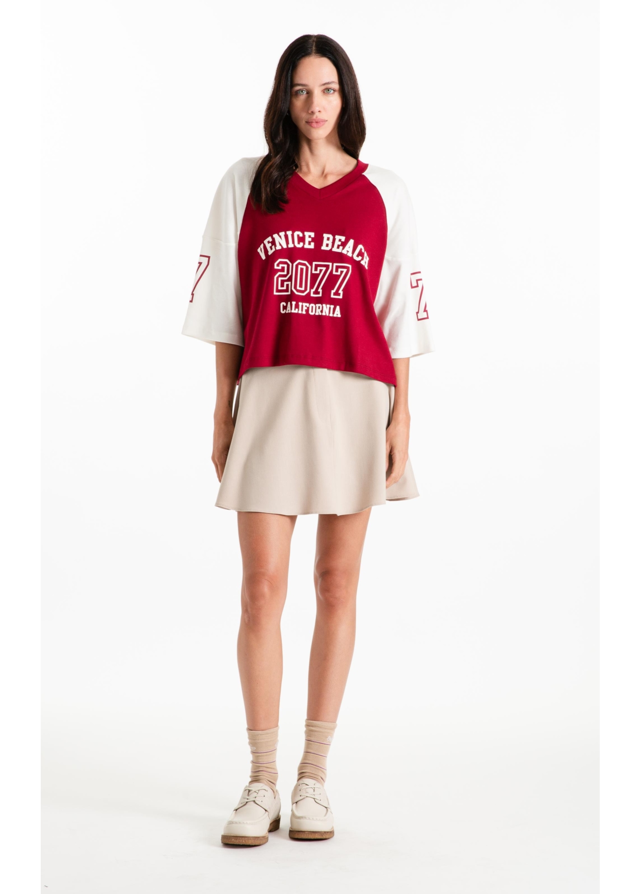 Blusa Ellus Venice Beach Raglan Vinho