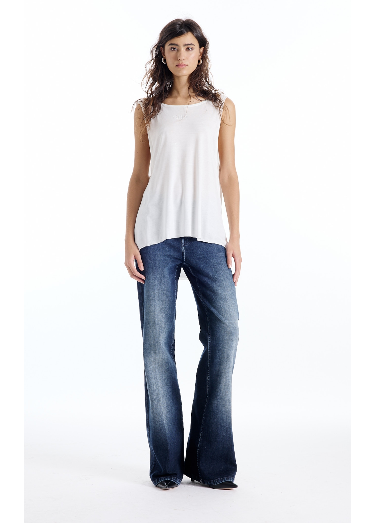 Blusa Ellus Visco Degage Off White