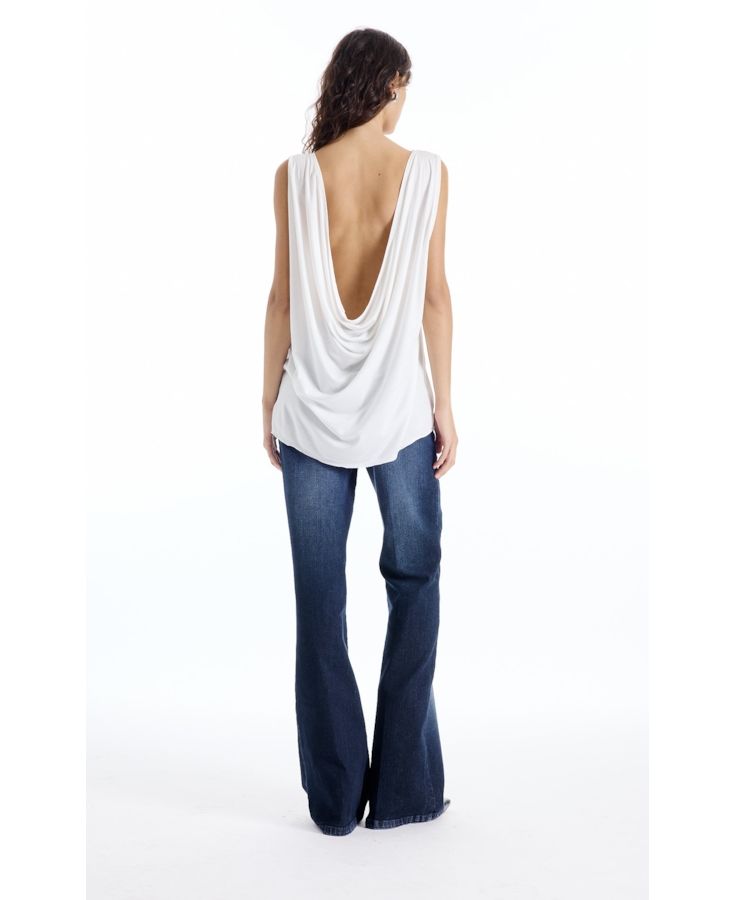 Blusa Ellus Visco Degage Off White
