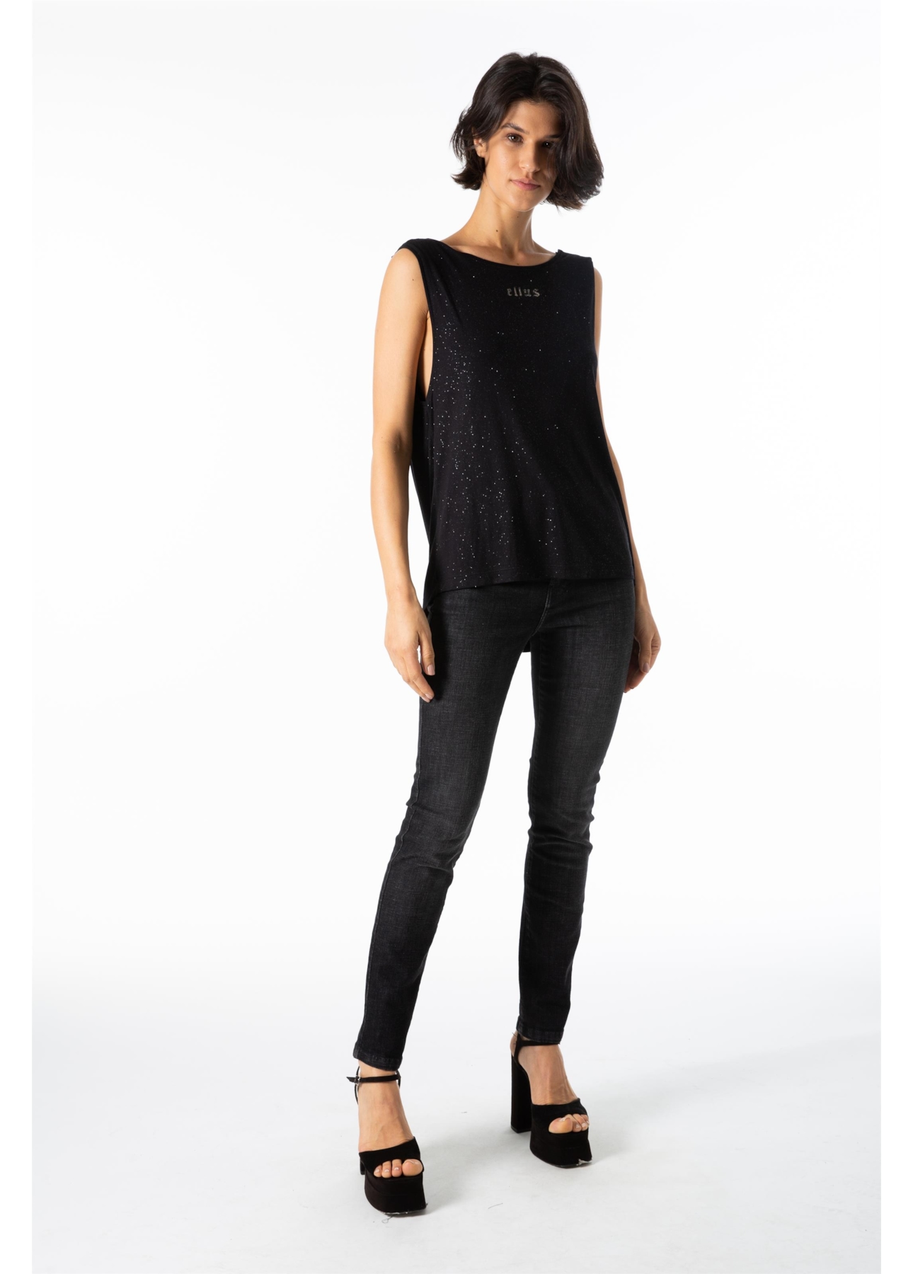 Blusa Ellus Visco Degage Preto