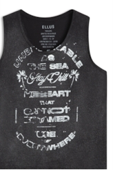 Blusa Ellus Visco Stay Chill Sleeveless Preto