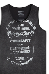 Blusa Ellus Visco Stay Chill Sleeveless Preto