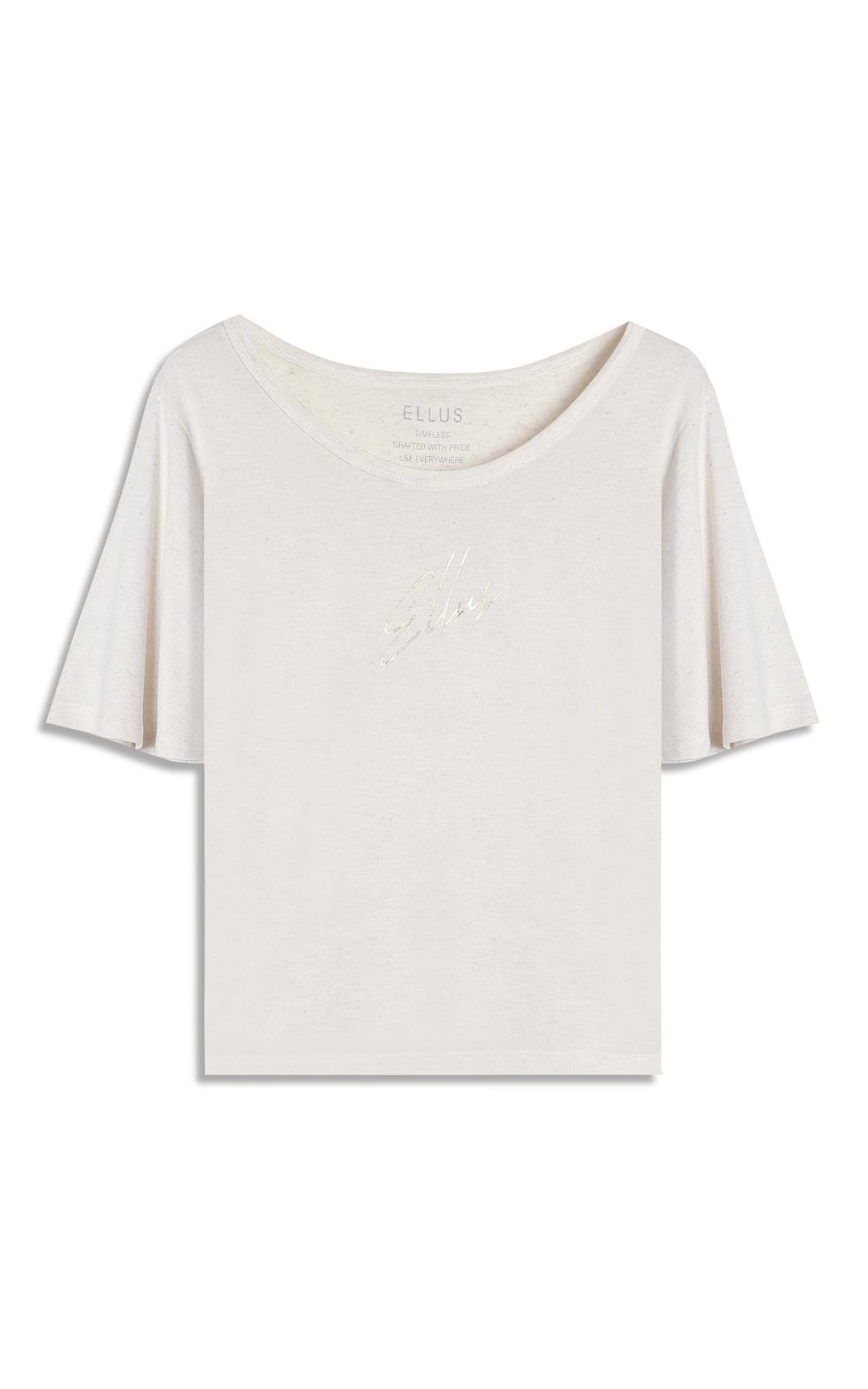 Blusa Ellus Visco Tricot Manga Lenço Natural