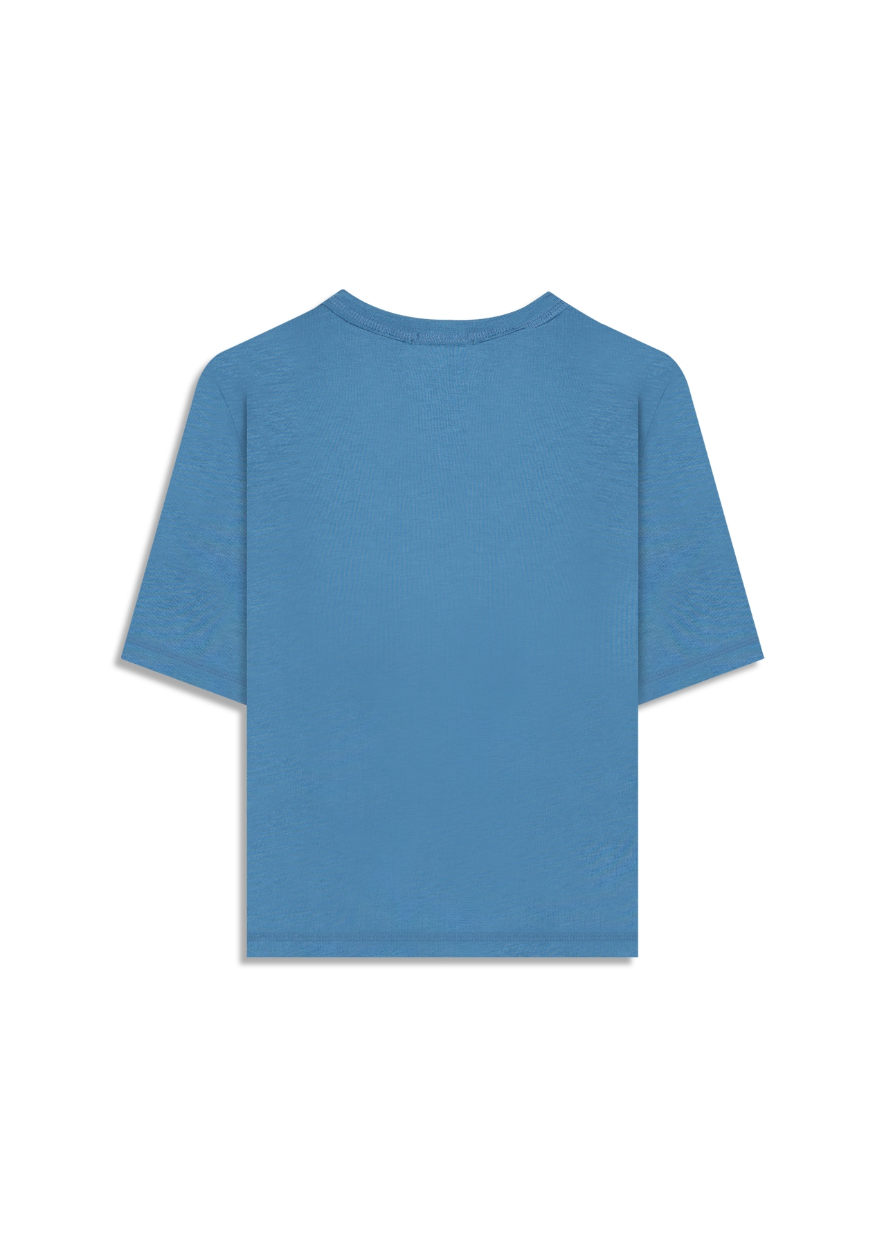Blusa Ellus Viscolinho Decote v Azul Jeans