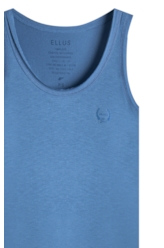 Blusa Ellus Viscolinho Regata Azul Jeans