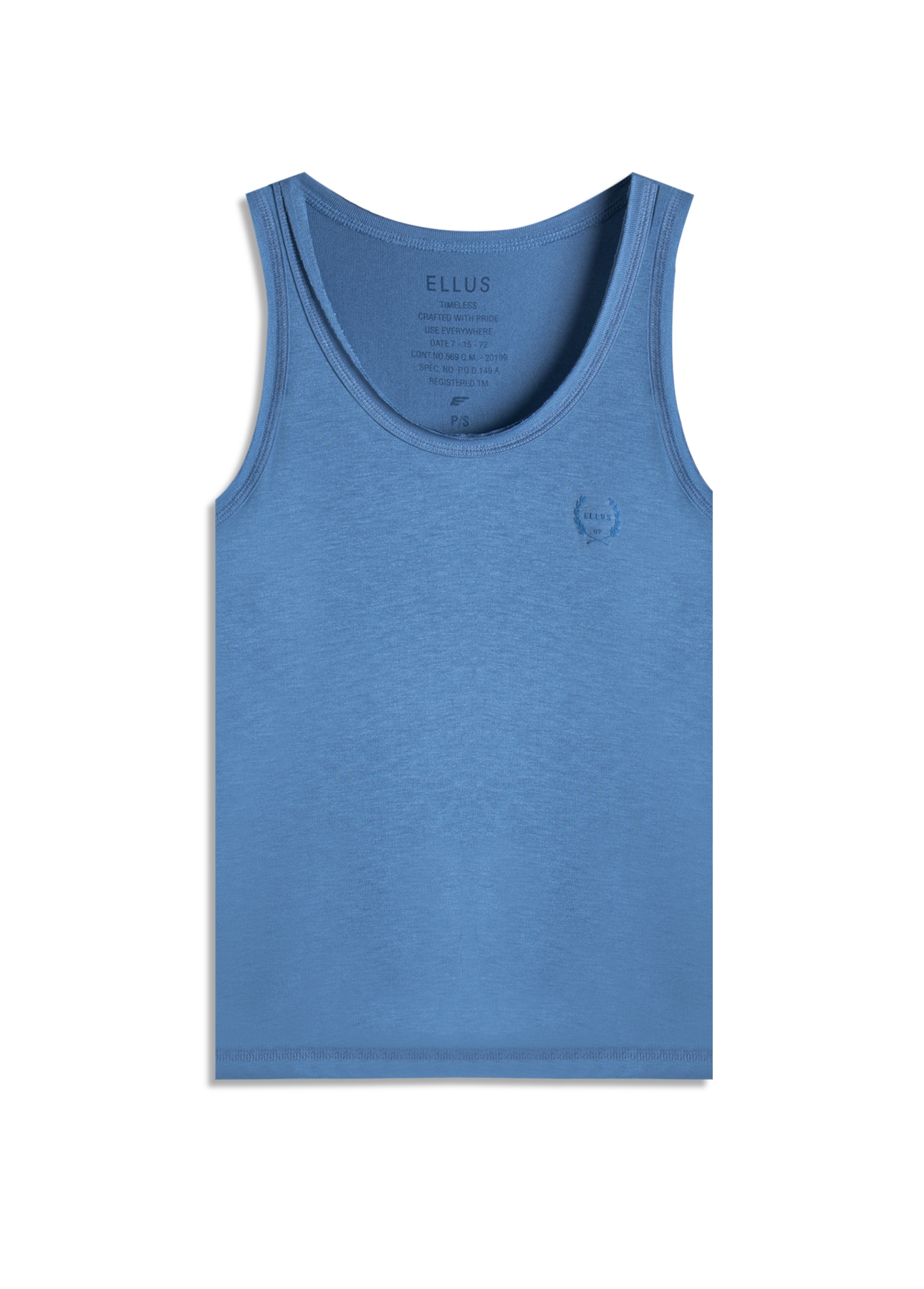 Blusa Ellus Viscolinho Regata Azul Jeans