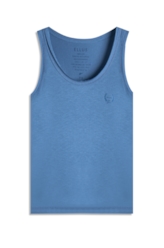 Blusa Ellus Viscolinho Regata Azul Jeans