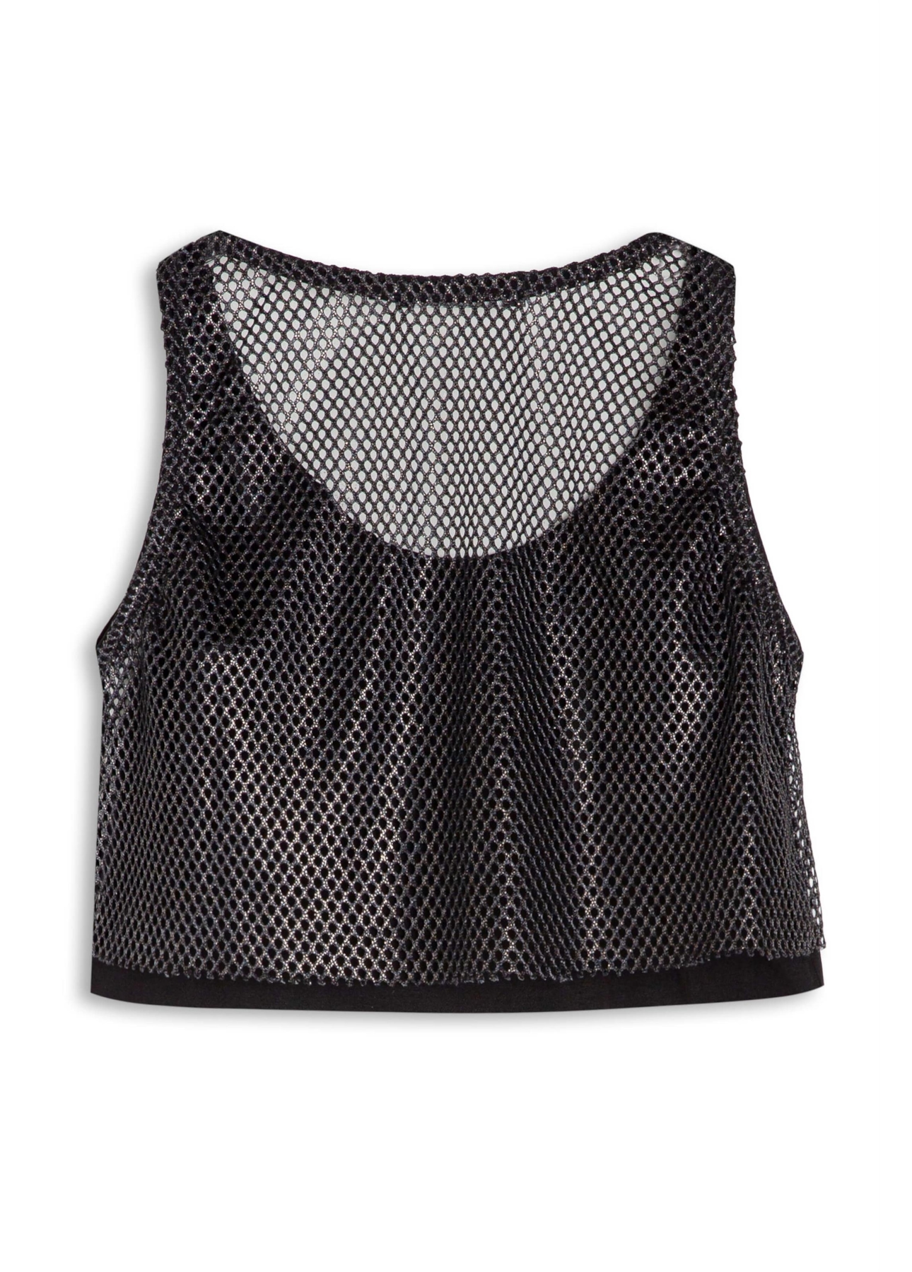 Blusa Ellus Viscolycra Mesh Croppe Preto