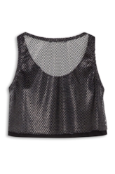 Blusa Ellus Viscolycra Mesh Croppe Preto