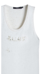 Blusa Ellus Viscotricot Sleeveless Natural