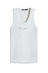 Blusa Ellus Viscotricot Sleeveless Natural