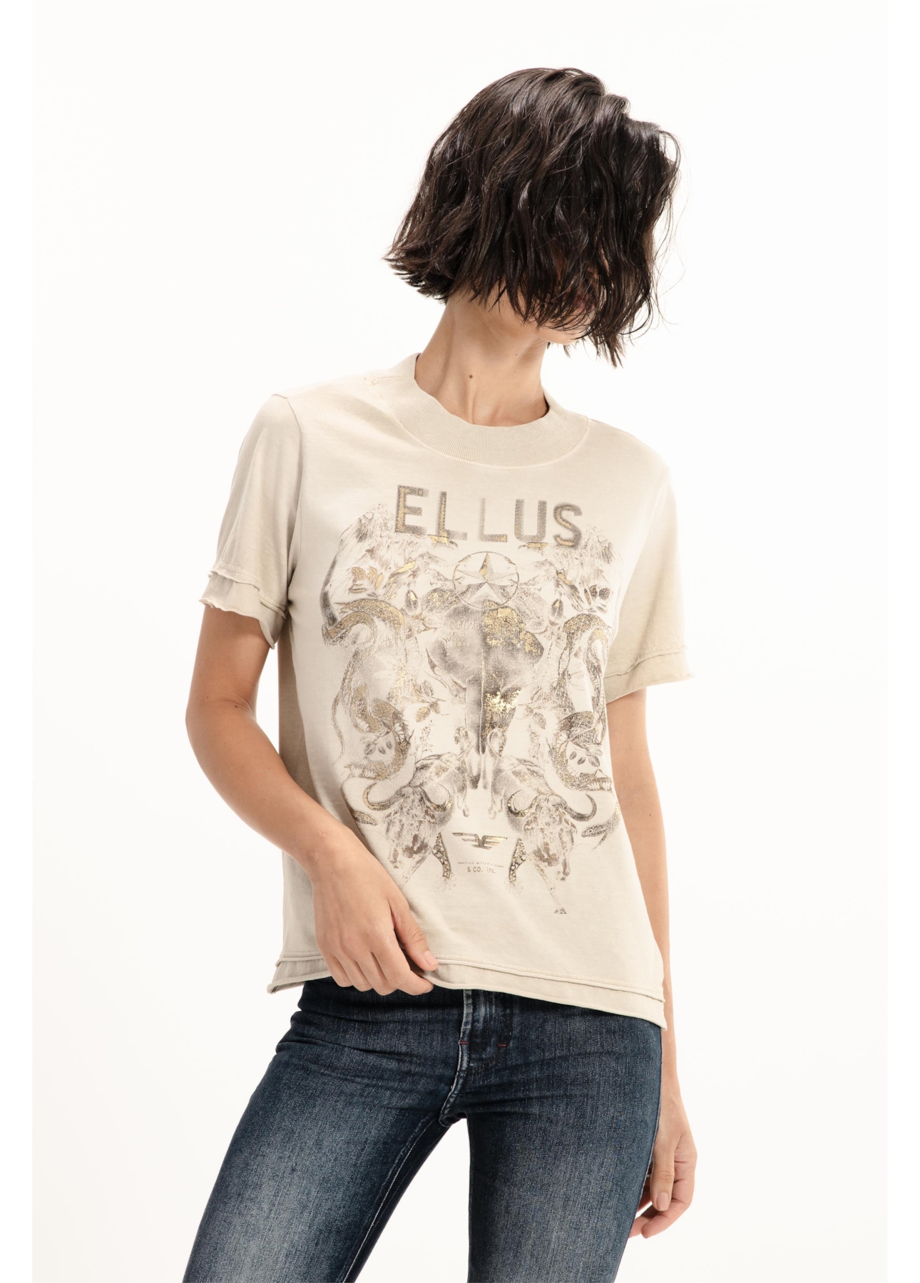 Blusa Ellus Wrath Animals Cinza Claro
