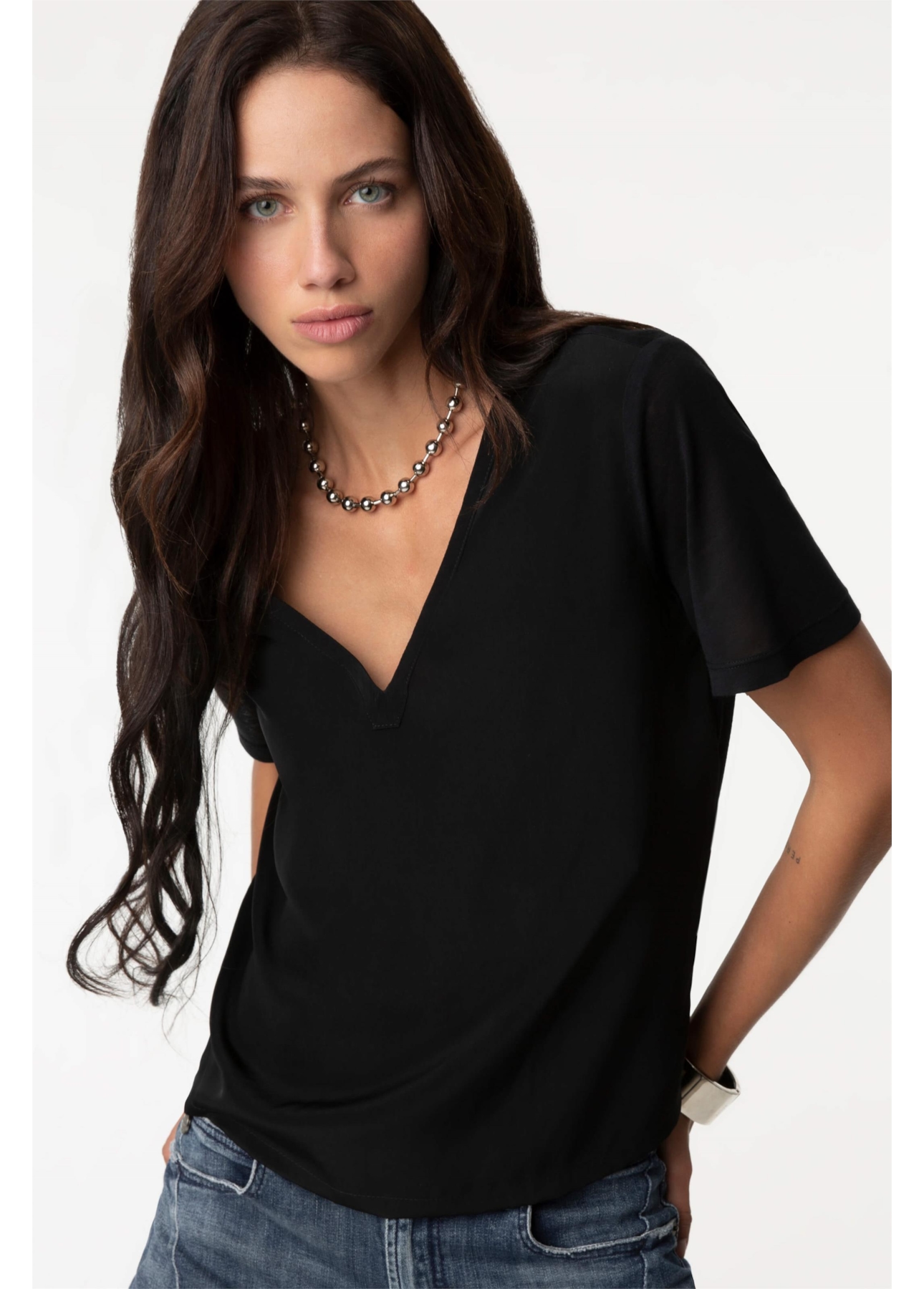 Blusa Fine Mix Silt Preto
