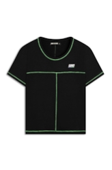 Blusa Flame Recortes Trancador Preto