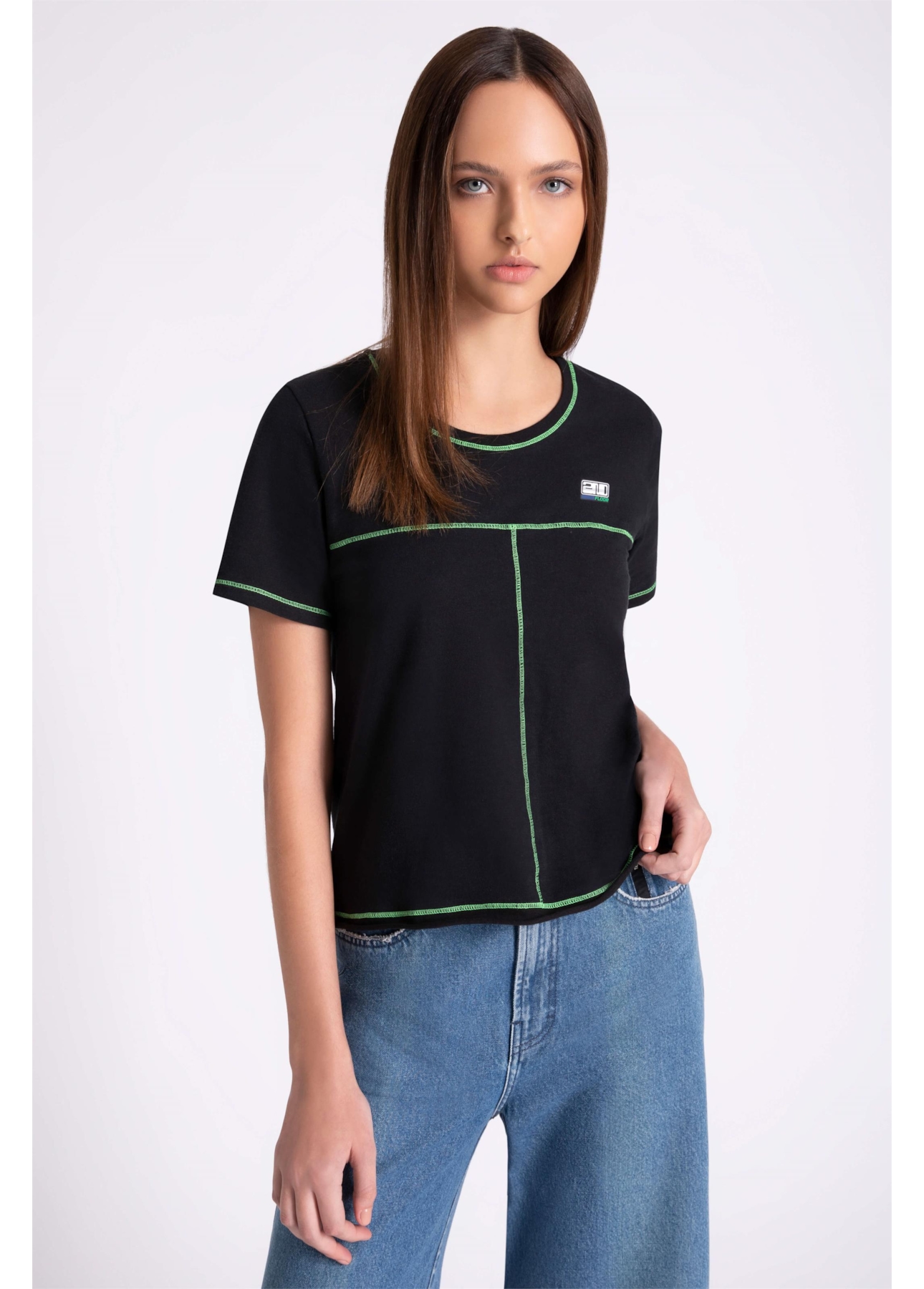 Blusa Flame Recortes Trancador Preto