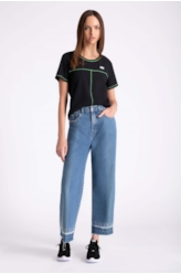 Blusa Flame Recortes Trancador Preto