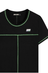 Blusa Flame Recortes Trancador Preto
