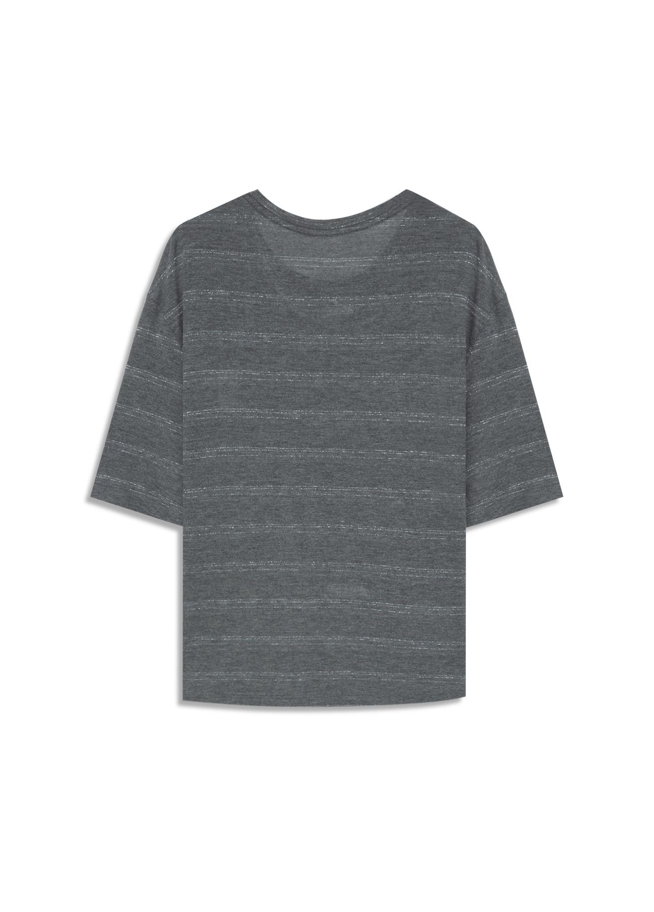 Blusa Flame Stamp Boxy Chumbo Mescla