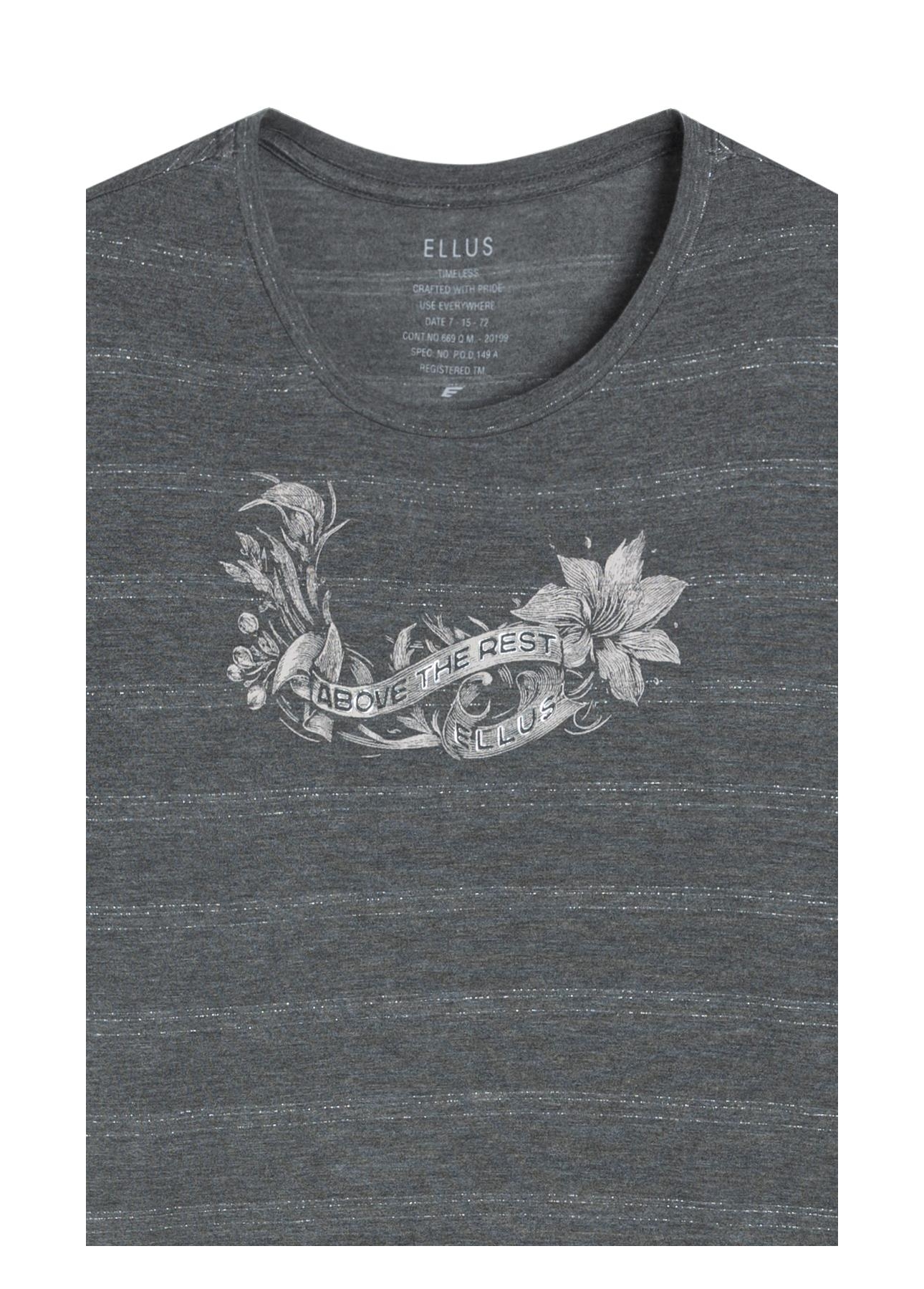Blusa Flame Stamp Boxy Chumbo Mescla