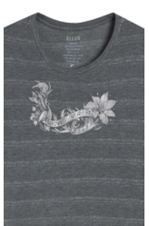 Blusa Flame Stamp Boxy Chumbo Mescla