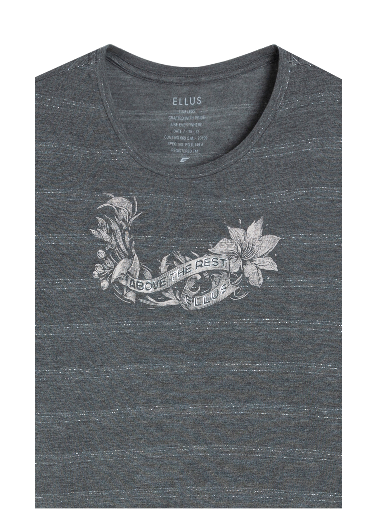 Blusa Flame Stamp Boxy Chumbo Mescla