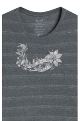 Blusa Flame Stamp Boxy Chumbo Mescla