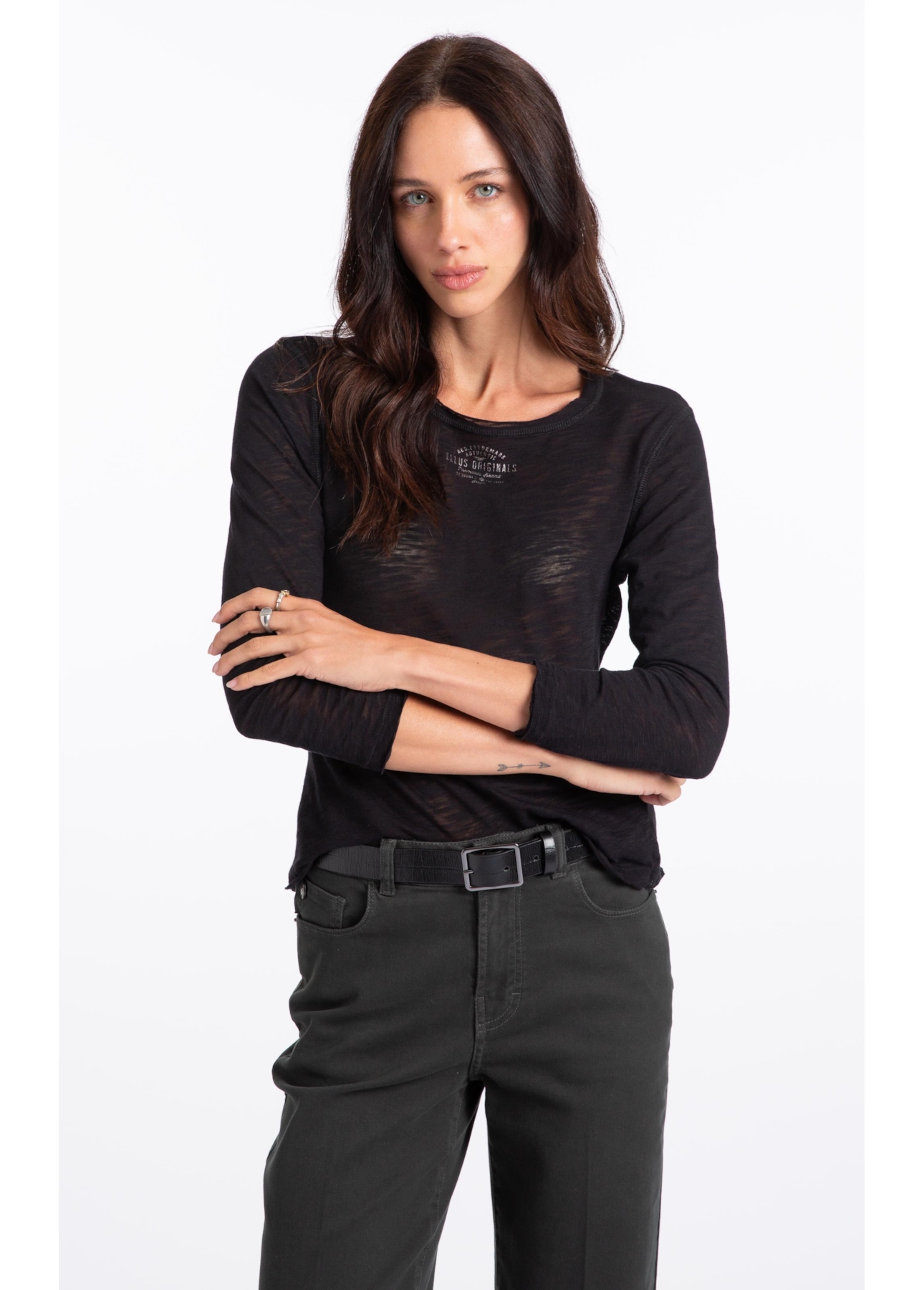 Blusa Flame Stamp Preto