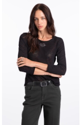 Blusa Flame Stamp Preto
